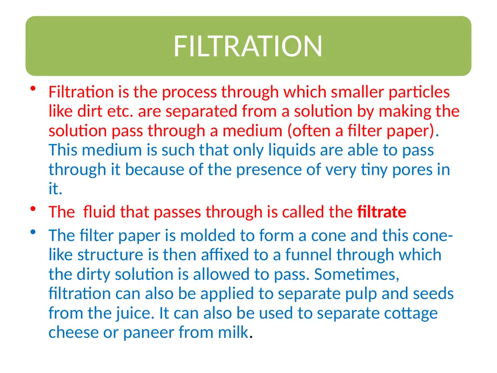 SEPARATION OF SUBSTANCES SCIENCE CLASS 6 - slide 26 of 32
