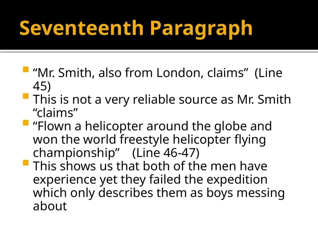 Explorers or boys messing about? Edexcel First - slide 22 of 25