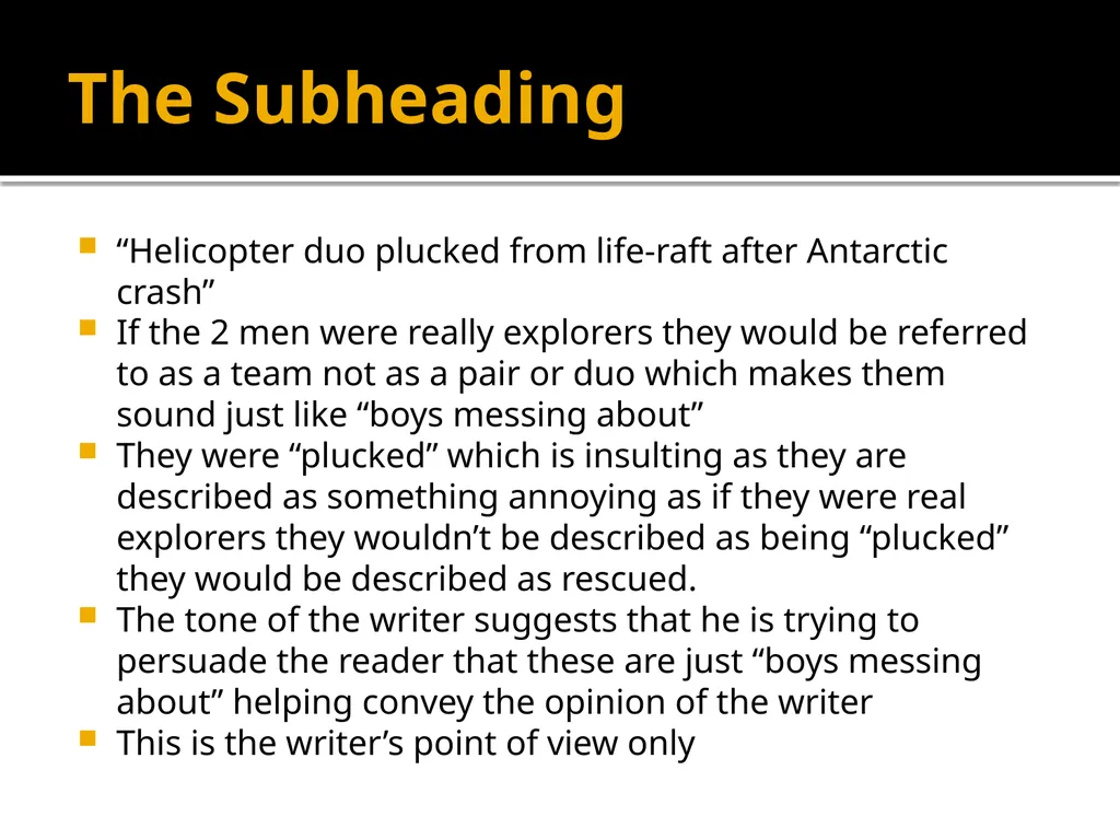 Explorers or boys messing about? Edexcel First - slide 5 of 25