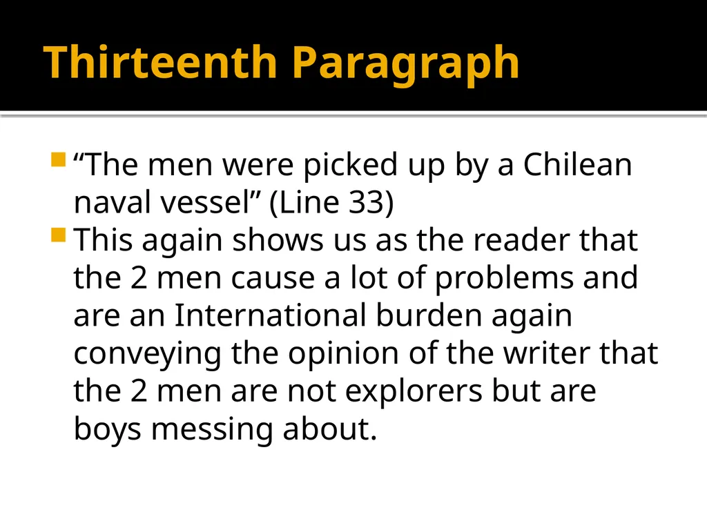 Explorers or boys messing about? Edexcel First - slide 18 of 25