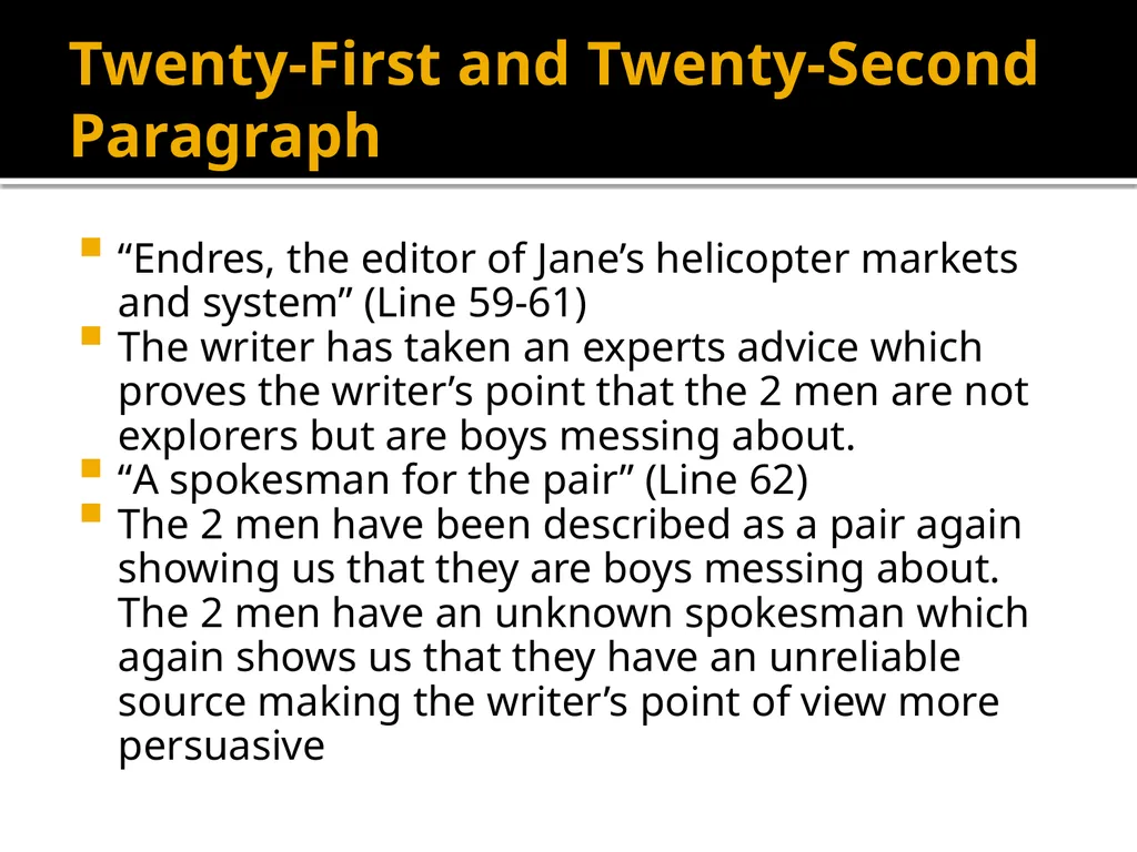 Explorers or boys messing about? Edexcel First - slide 23 of 25