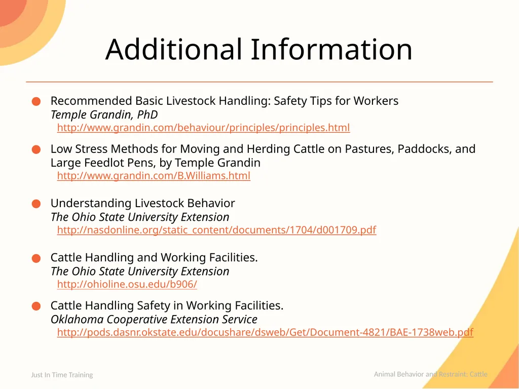 Animal Behavior and Restraint Cattle Cattle - slide 14 of 15