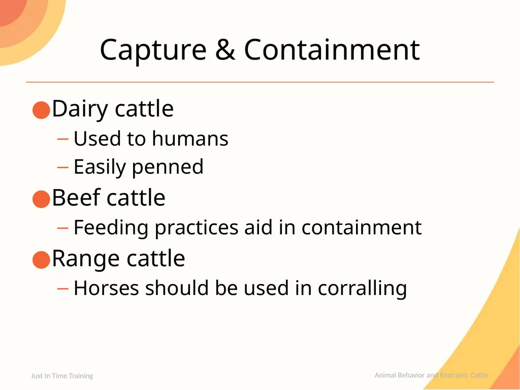 Animal Behavior and Restraint Cattle Cattle - slide 8 of 15