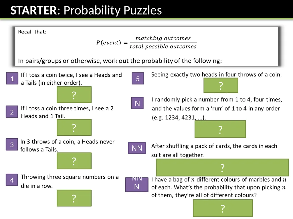 GCSE: Probability Dr J Frost - slide 5 of 41
