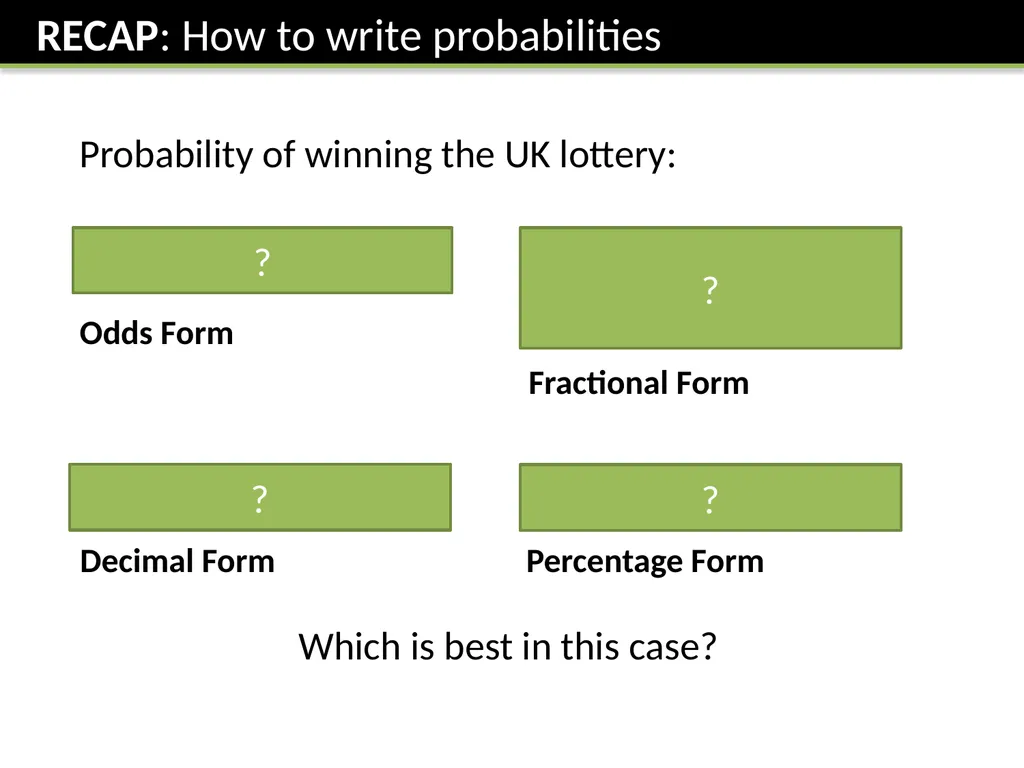 GCSE: Probability Dr J Frost - slide 3 of 41