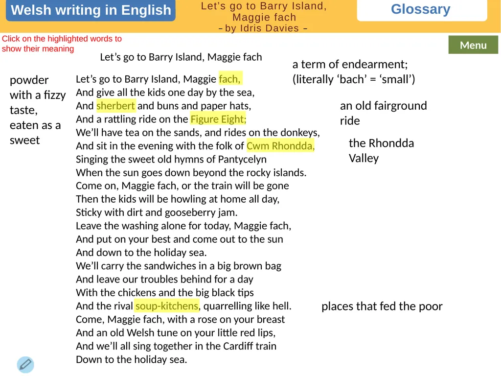 Choose a task Choose a task based on the poem. - slide 10 of 10