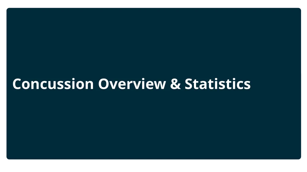Concussion Conversation Presentation by ______ - slide 4 of 18