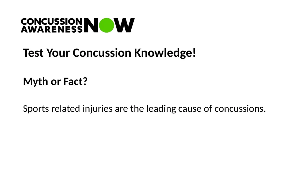 Concussion Conversation Presentation by ______ - slide 11 of 18