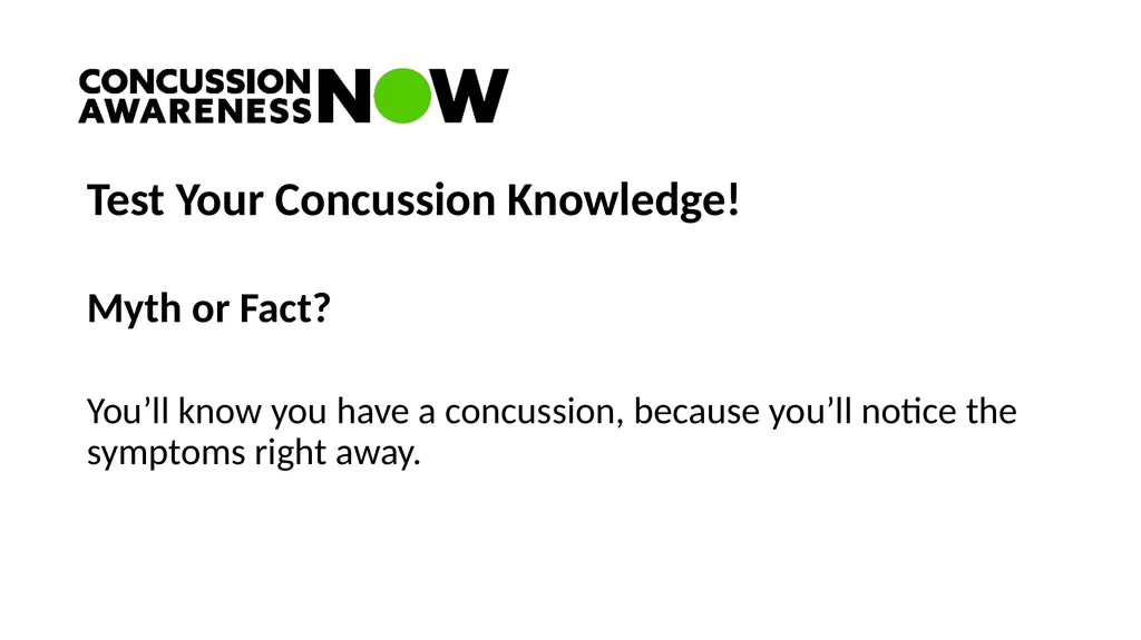 Concussion Conversation Presentation by ______ - slide 9 of 18