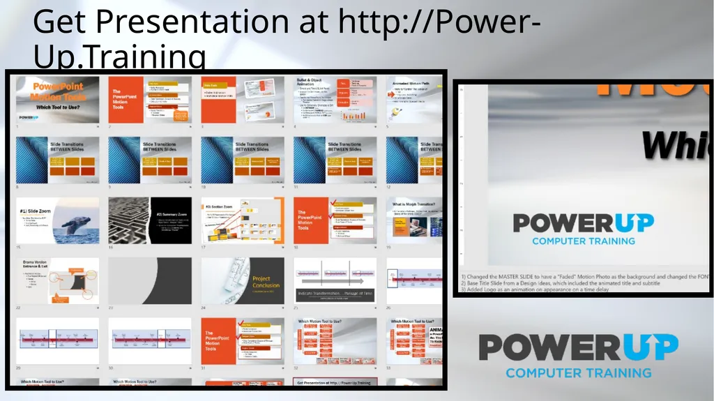 PowerPoint Motion Tools Which Tool to Use? The - slide 40 of 41