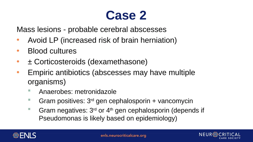 ENLS Version 5.0 Meningitis And Encephalitis - slide 27 of 39