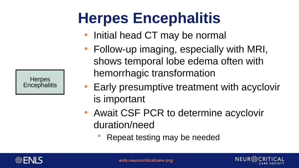 ENLS Version 5.0 Meningitis And Encephalitis - slide 19 of 39