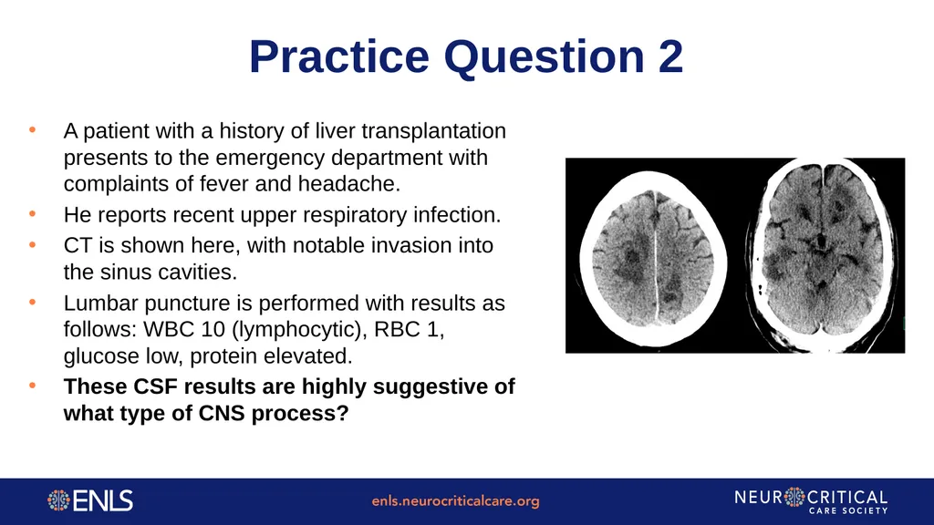 ENLS Version 5.0 Meningitis And Encephalitis - slide 36 of 39