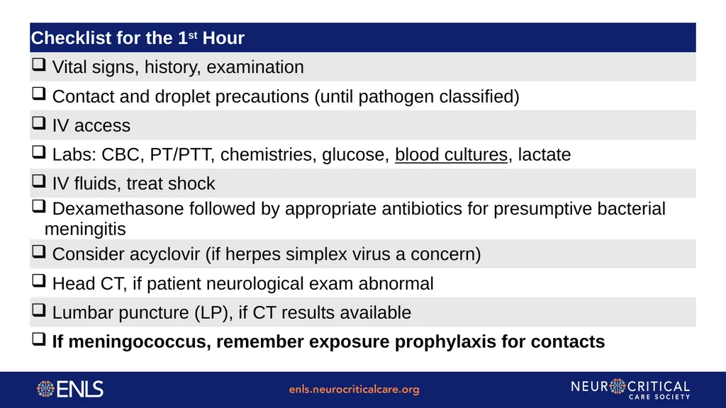 ENLS Version 5.0 Meningitis And Encephalitis - slide 8 of 39