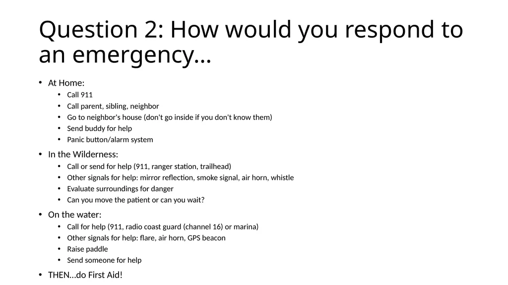 First Aid Merit Badge Session 1 Welcome! - slide 10 of 25