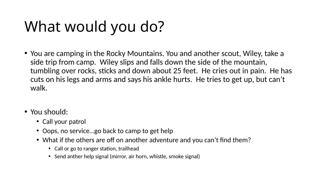 First Aid Merit Badge Session 1 Welcome! - slide 7 of 25