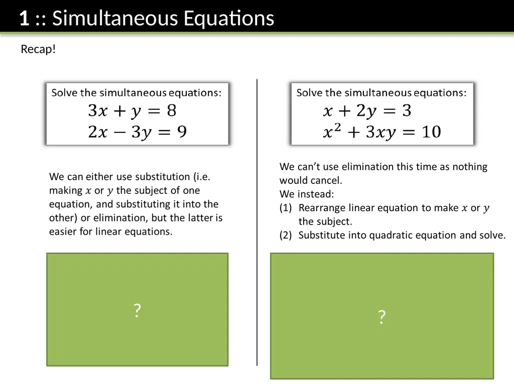 P1 Chapter 3 :: Equations and Inequalities - slide 6 of 26