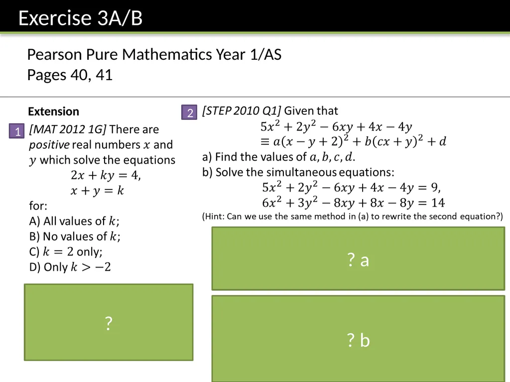 P1 Chapter 3 :: Equations and Inequalities - slide 8 of 26