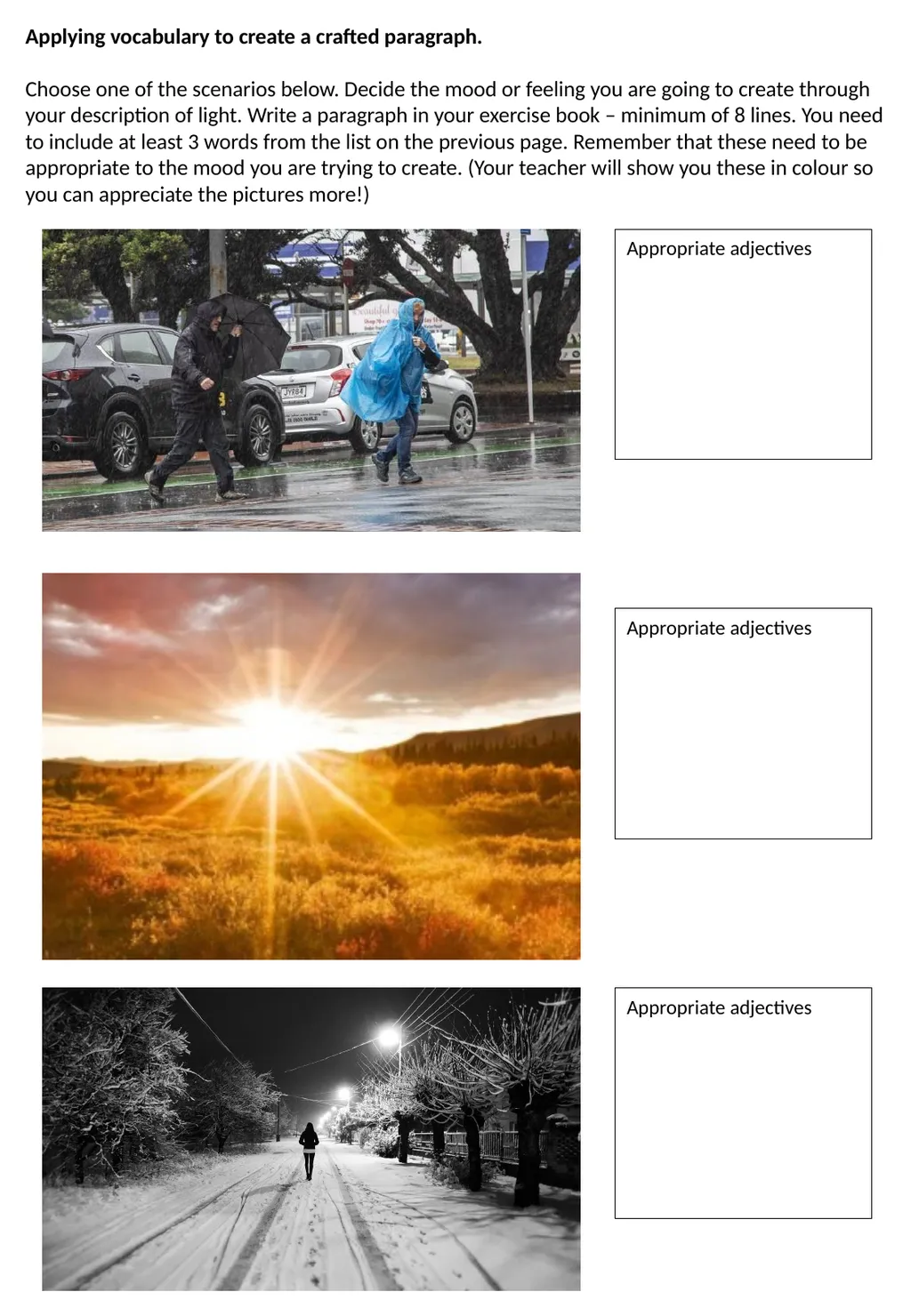 GCSE Language Paper 1 Section B (Creative Writing) - slide 14 of 49