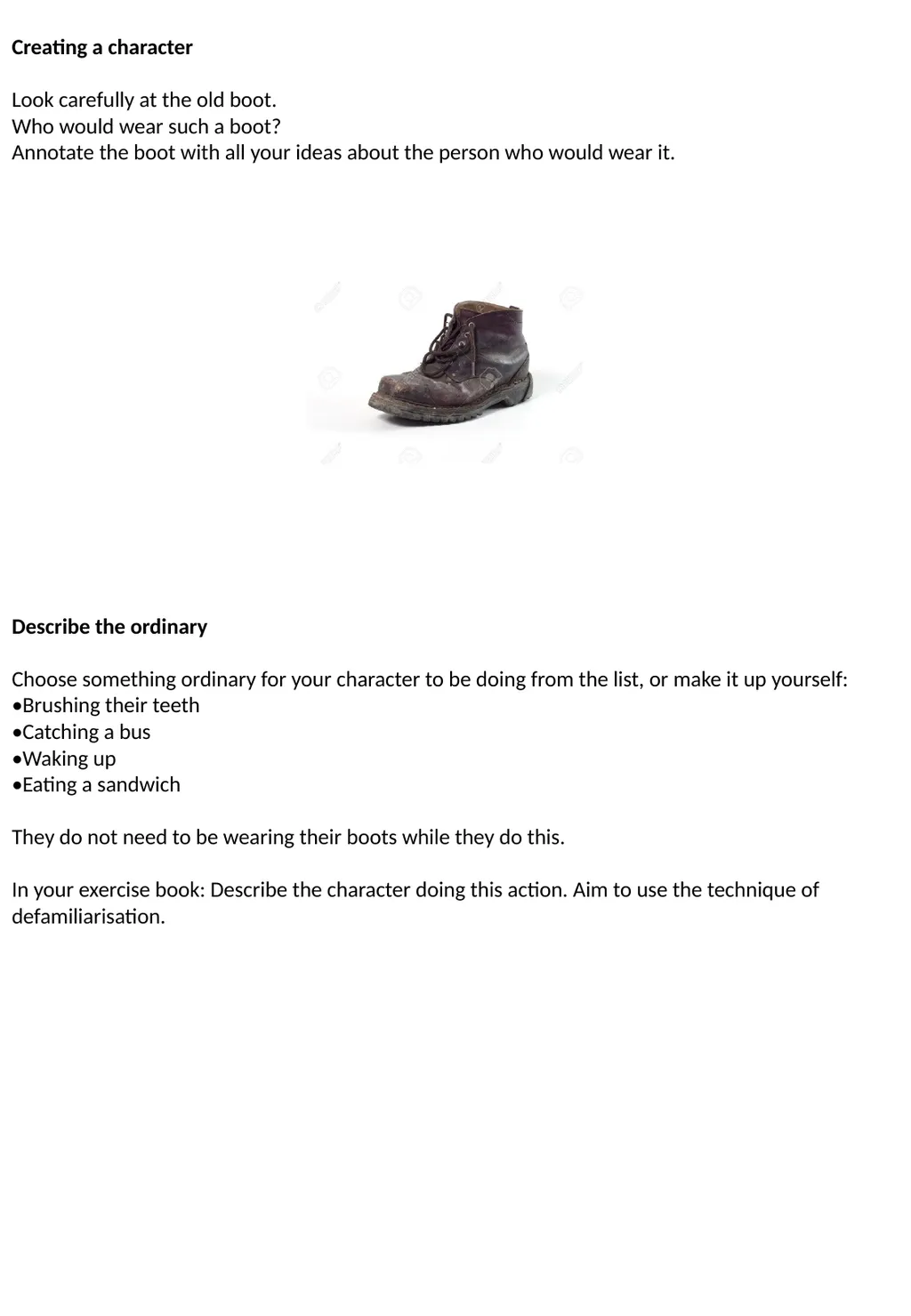 GCSE Language Paper 1 Section B (Creative Writing) - slide 16 of 49