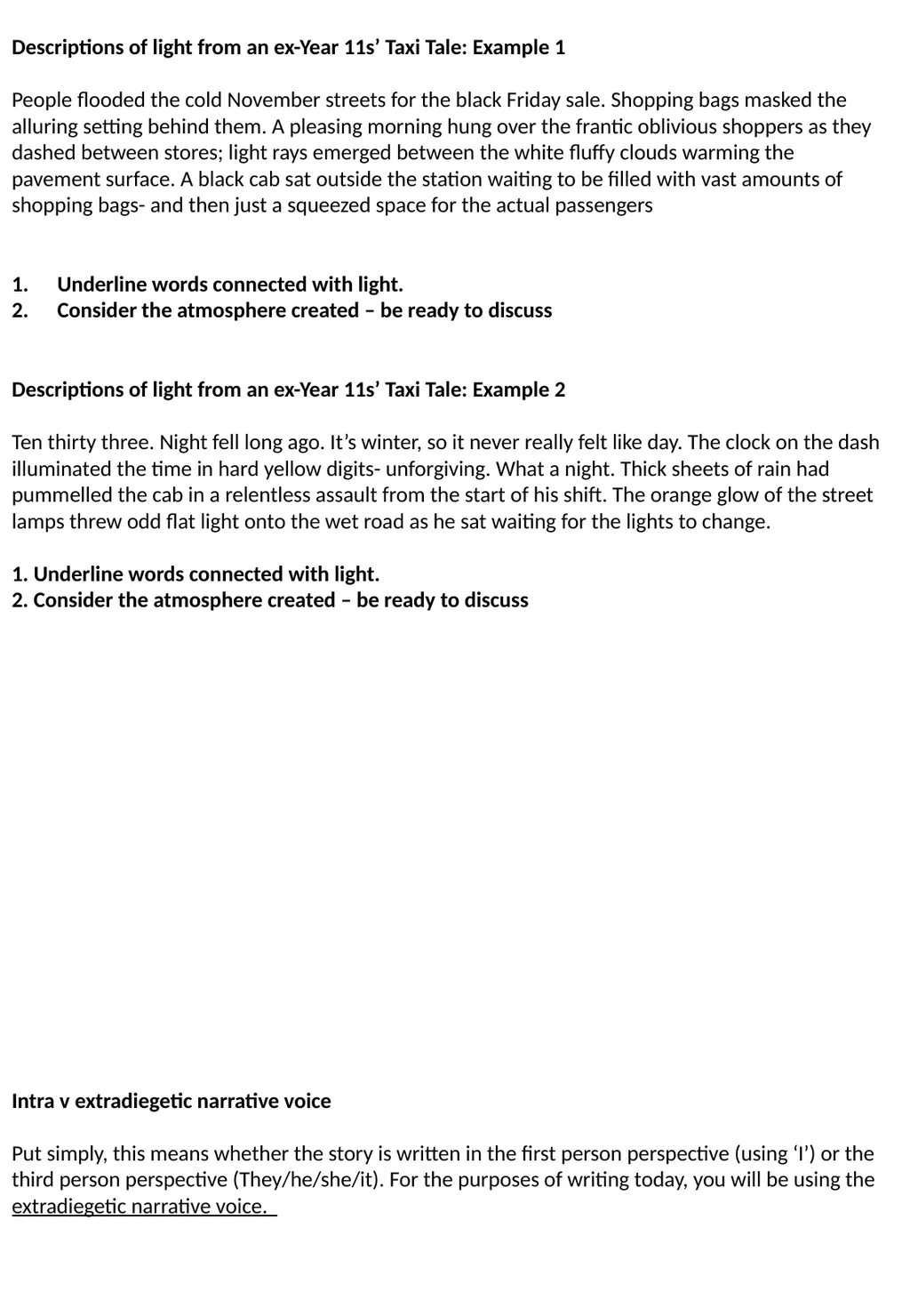 GCSE Language Paper 1 Section B (Creative Writing) - slide 13 of 49