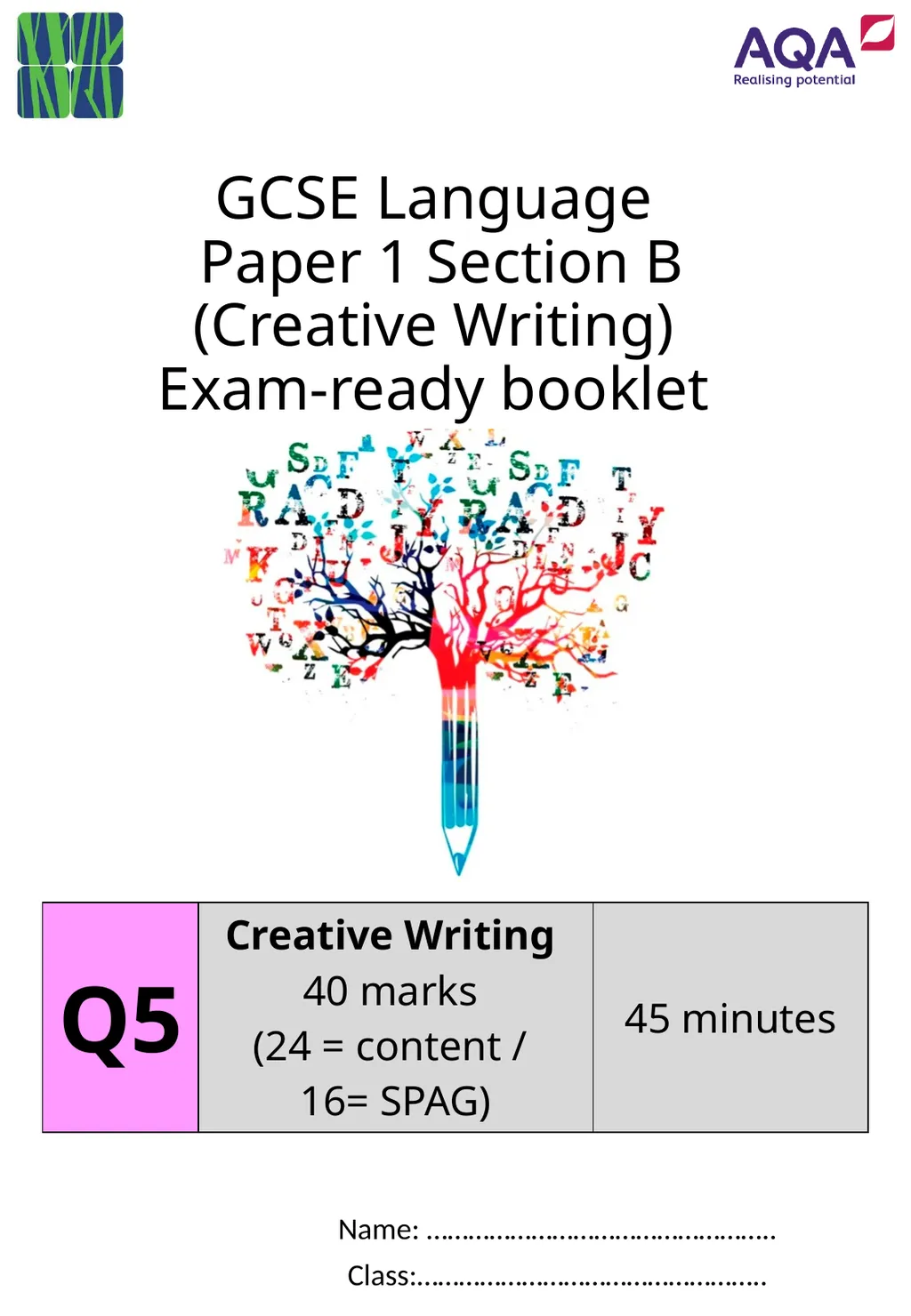 GCSE Language Paper 1 Section B (Creative Writing) - slide 1 of 49
