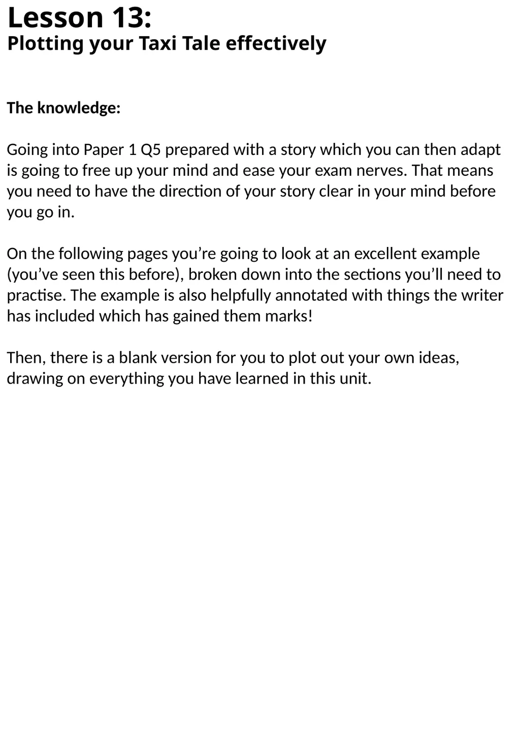 GCSE Language Paper 1 Section B (Creative Writing) - slide 43 of 49