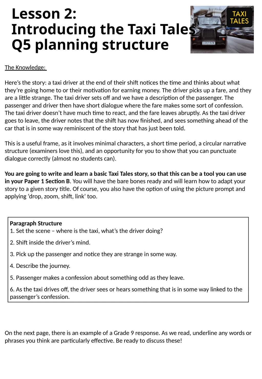 GCSE Language Paper 1 Section B (Creative Writing) - slide 6 of 49