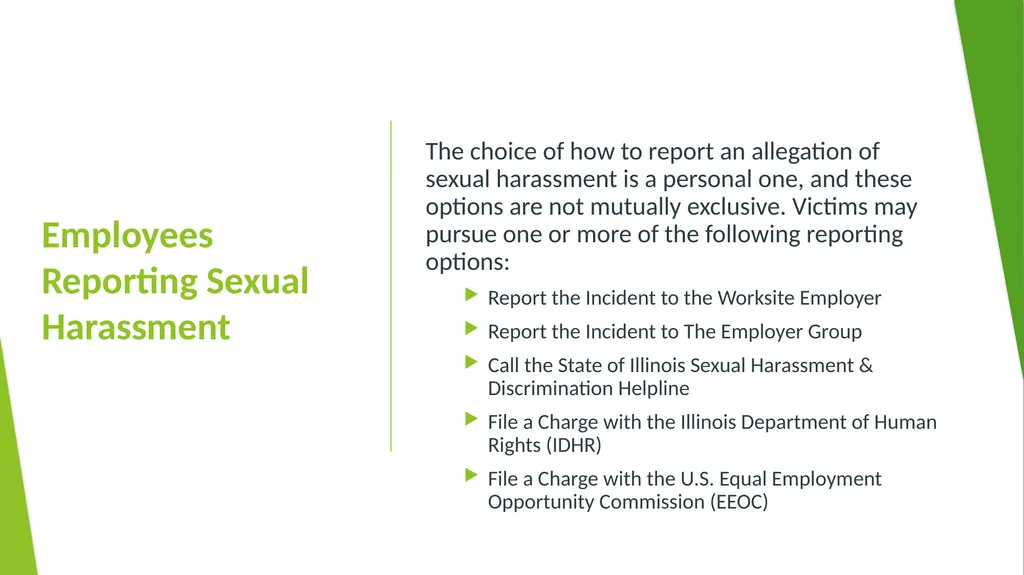 For Illinois Supervisors Sexual Harassment - slide 12 of 16
