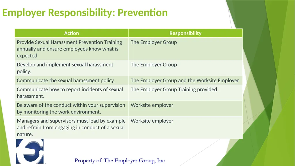 For Illinois Supervisors Sexual Harassment - slide 13 of 16