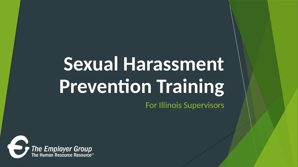 For Illinois Supervisors Sexual Harassment - slide 1 of 16