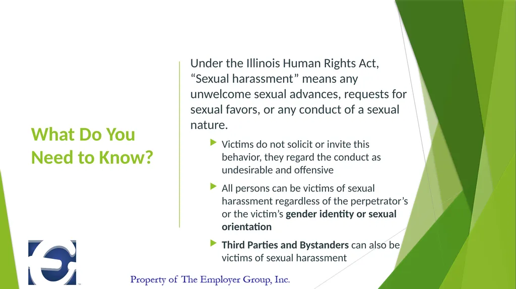 For Illinois Supervisors Sexual Harassment - slide 8 of 16