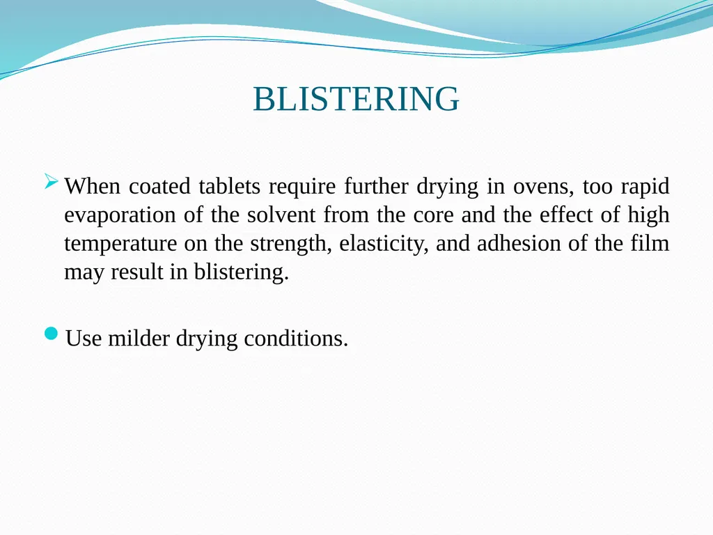 Seminar on DEFECTS IN TABLETS BY ARJUN NARALA - slide 33 of 36