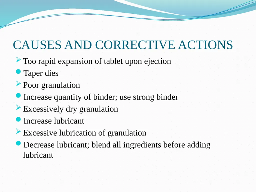 Seminar on DEFECTS IN TABLETS BY ARJUN NARALA - slide 8 of 36