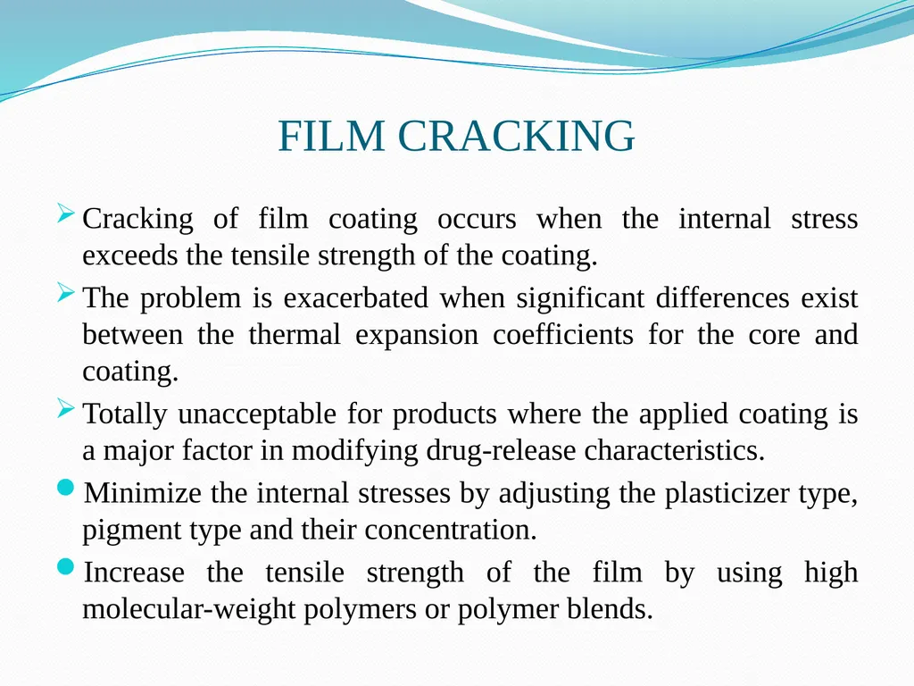 Seminar on DEFECTS IN TABLETS BY ARJUN NARALA - slide 29 of 36