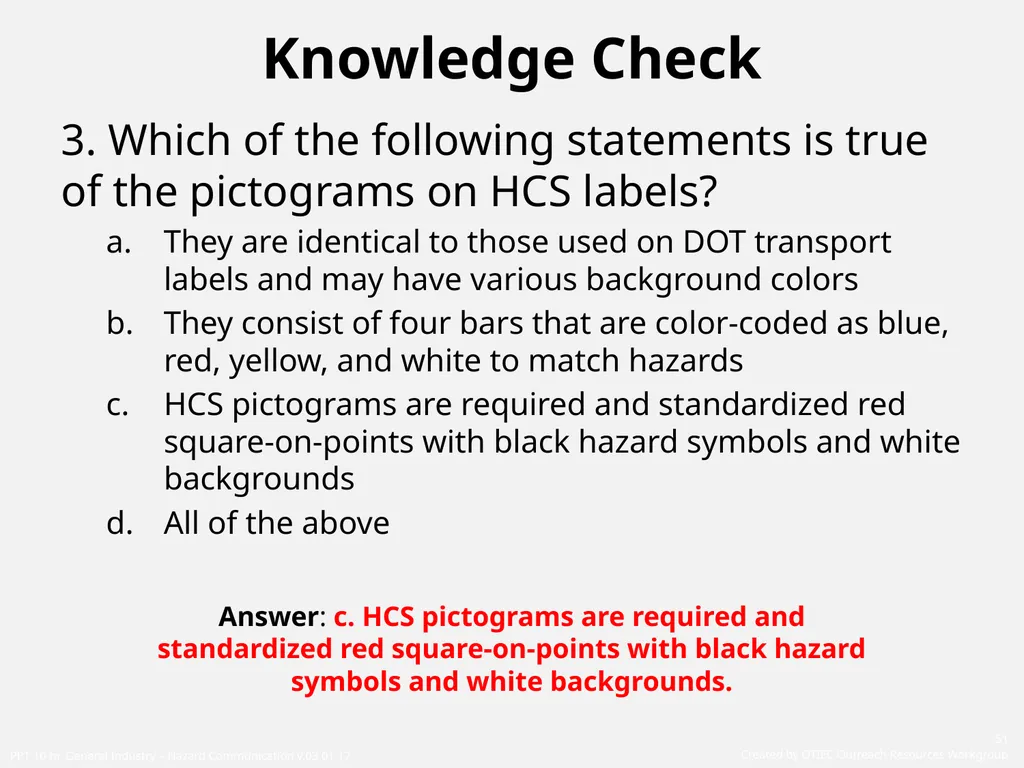 1910 General Industry Hazard Communication Program - slide 51 of 55