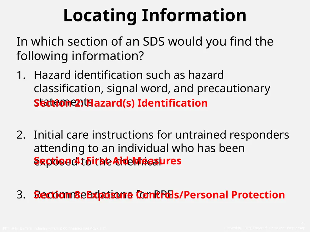 1910 General Industry Hazard Communication Program - slide 45 of 55