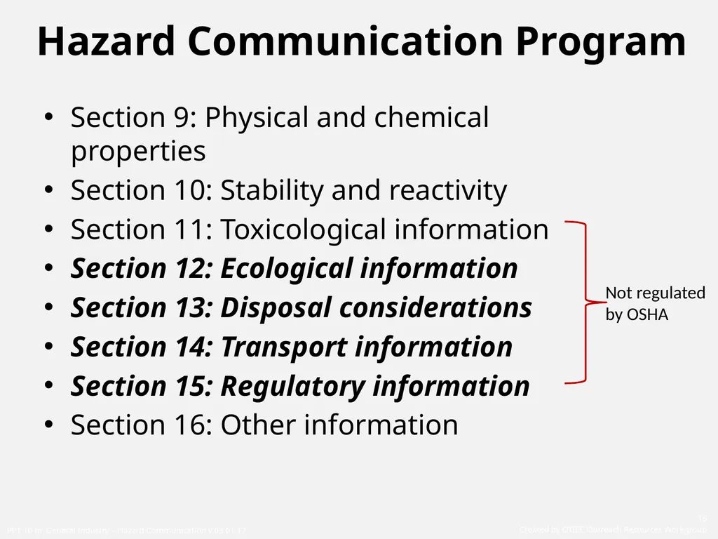 1910 General Industry Hazard Communication Program - slide 15 of 55