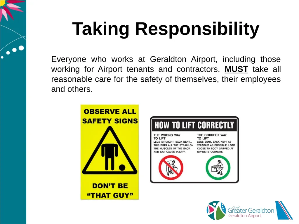 Geraldton Airport Airside Landside Induction - slide 5 of 40