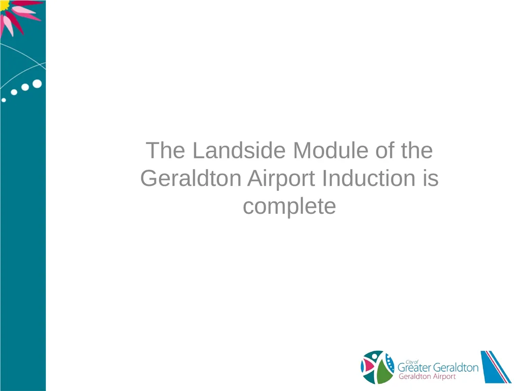 Geraldton Airport Airside Landside Induction - slide 22 of 40