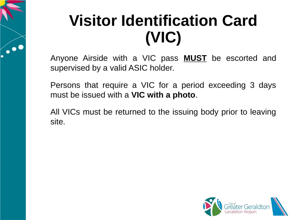 Geraldton Airport Airside Landside Induction - slide 25 of 40