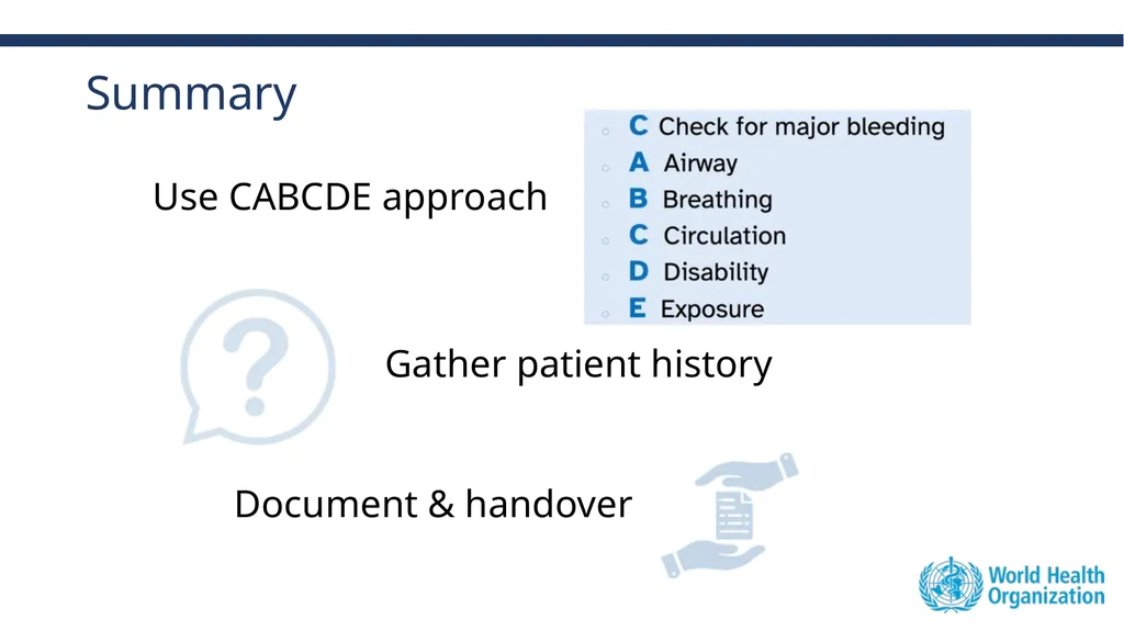 Module 3: CABCDE Approach Community First Aid - slide 51 of 51