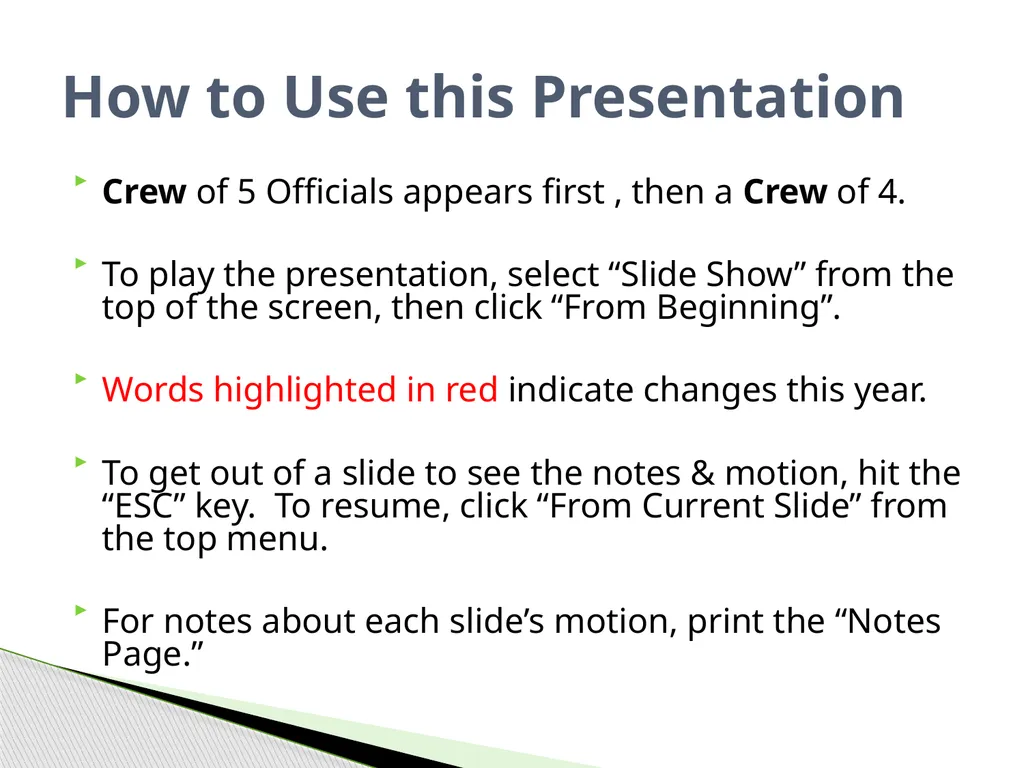 Approved Football Officiating Mechanics Goal Line, - slide 2 of 72