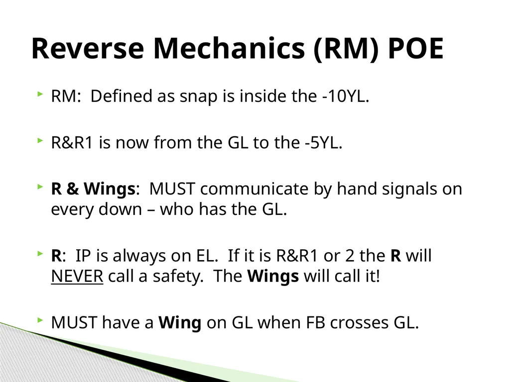 Approved Football Officiating Mechanics Goal Line, - slide 12 of 72