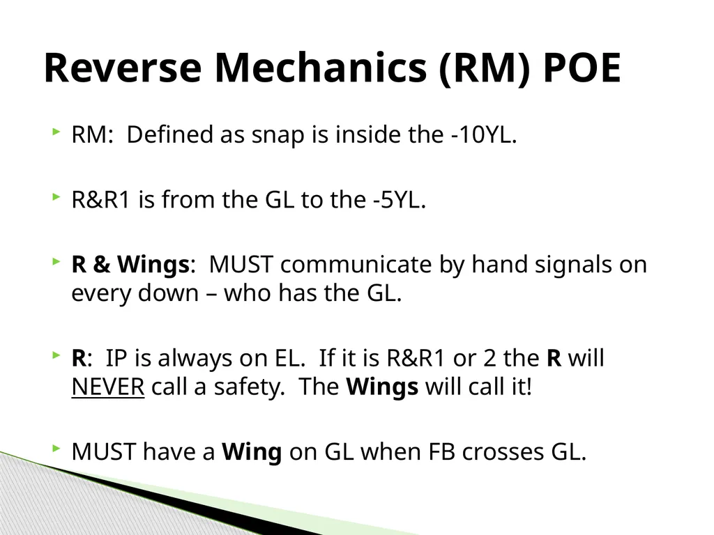 Approved Football Officiating Mechanics Goal Line, - slide 49 of 72