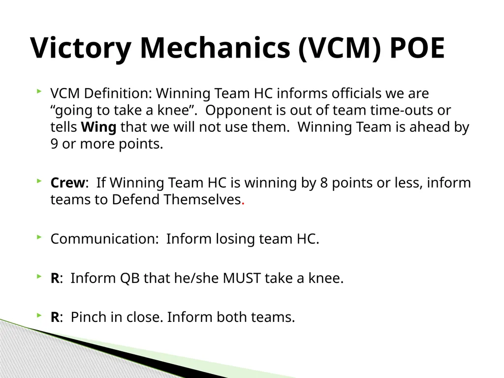Approved Football Officiating Mechanics Goal Line, - slide 39 of 72