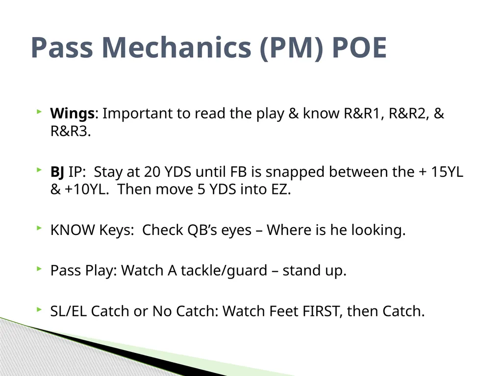 Approved Football Officiating Mechanics Goal Line, - slide 19 of 72