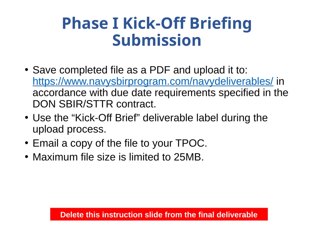 Department of the Navy SBIR/STTR Kick-Off Briefing - slide 7 of 12