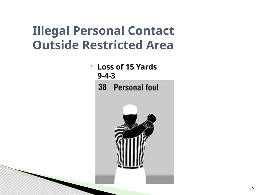 NFHS Standard Penalty Summary Created by Garry - slide 40 of 68