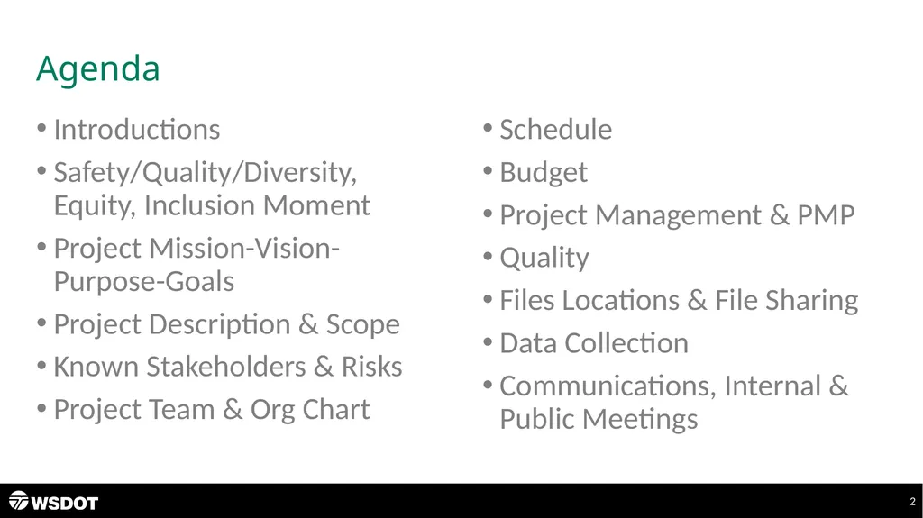 Project Title Kick-Off Team Meeting Wednesday, - slide 2 of 14